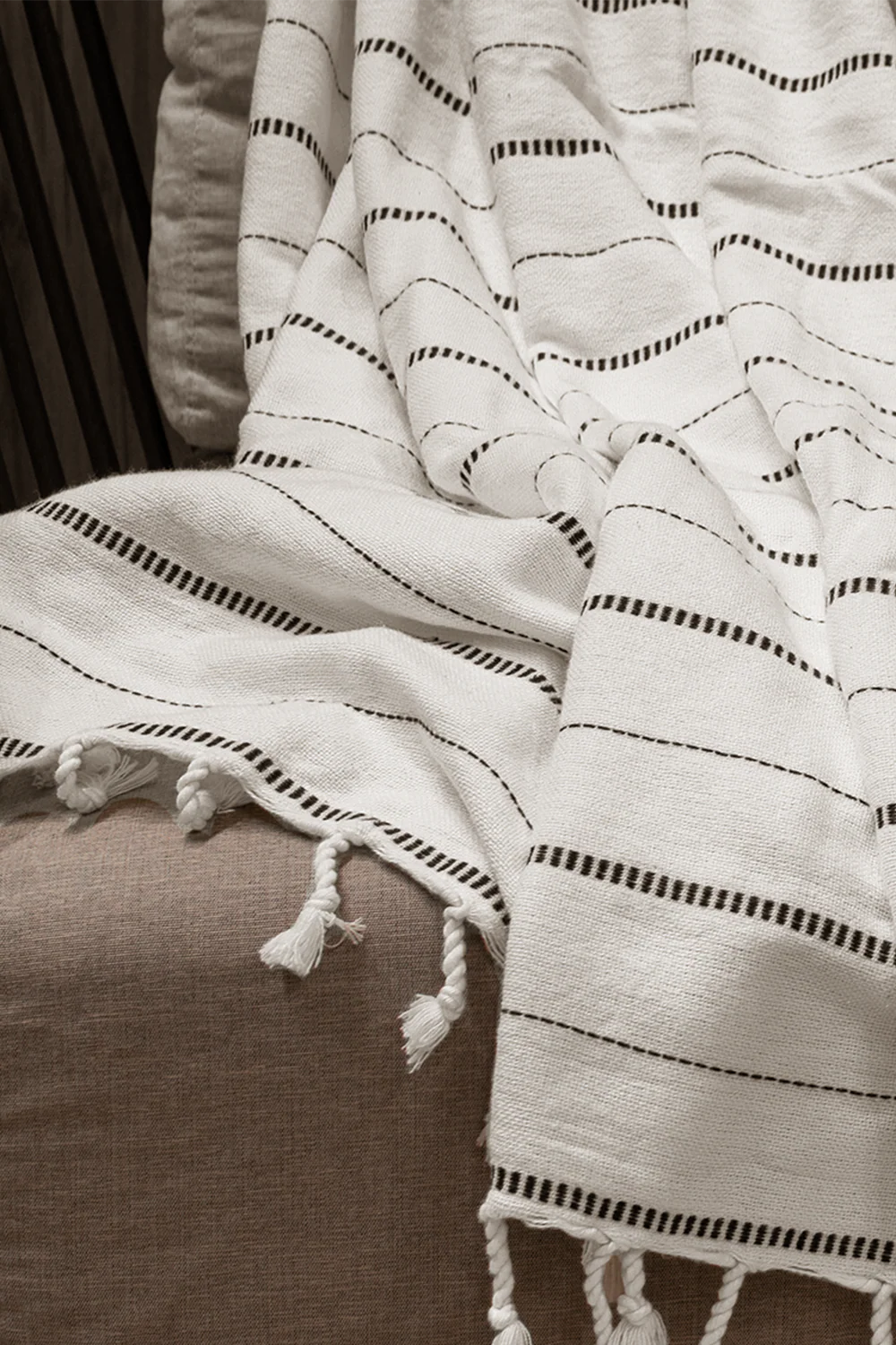 Cotton Throw — Ecru